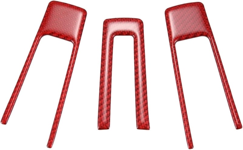 DEMULAX Carbon Fiber Steering Wheel Trim for Ford Mustang - Image 1