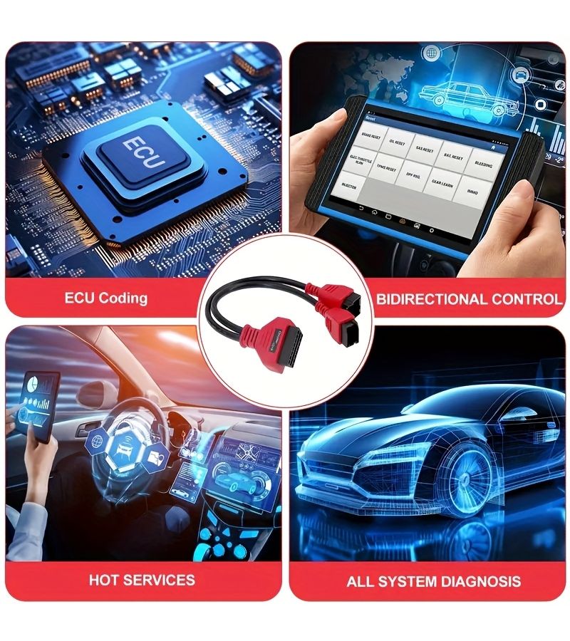 OEM FCA 12 8 Adapter Cable Diagnostic Cable Bypass Fit for Chrysler Security Gateway Module Red - Image 4