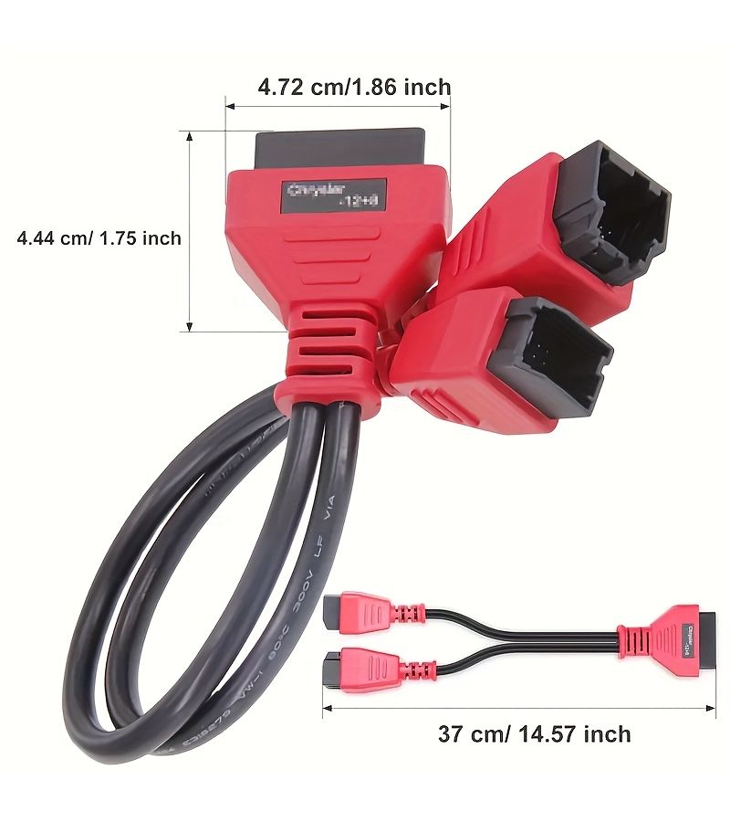 OEM FCA 12 8 Adapter Cable Diagnostic Cable Bypass Fit for Chrysler Security Gateway Module Red - Image 2
