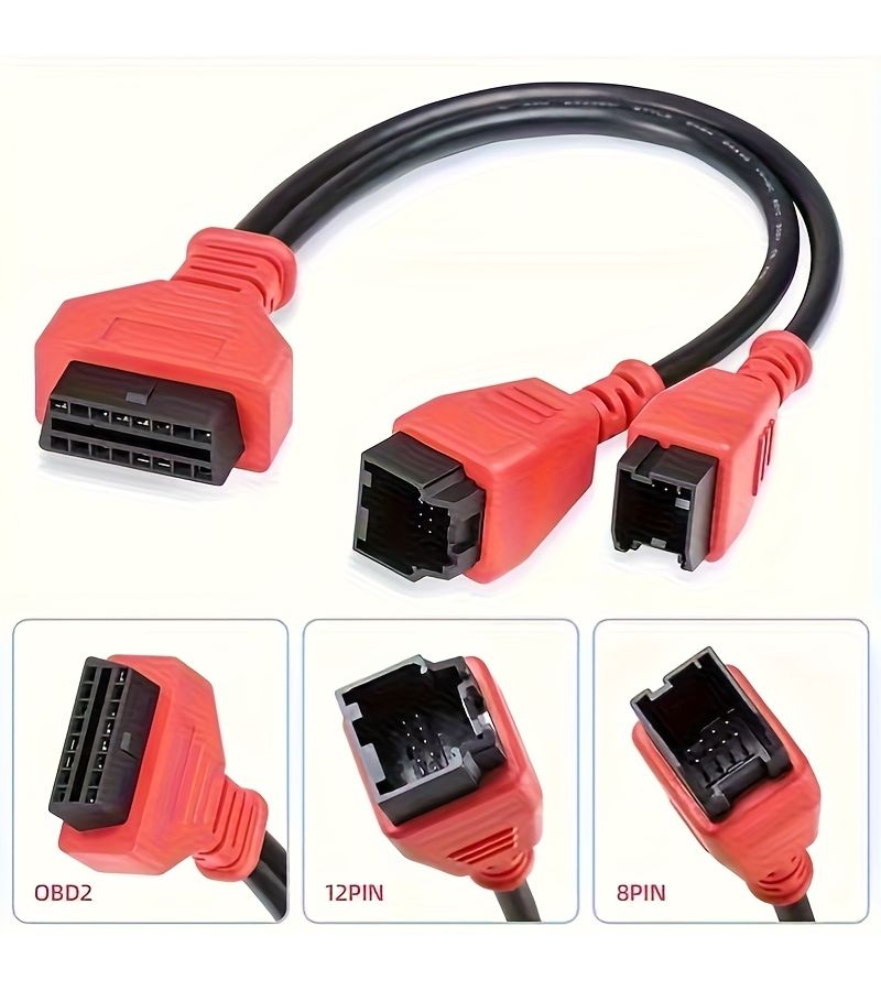OEM FCA 12 8 Adapter Cable Diagnostic Cable Bypass Fit for Chrysler Security Gateway Module Red - Image 1