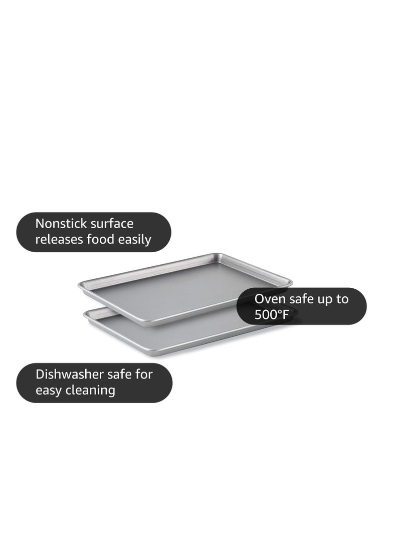 Calphalon Calphalon Premium Nonstick Baking Pans Set of 2, 12 x 17 inch, Silverware, Heavy Gauge Steel Core - Image 5