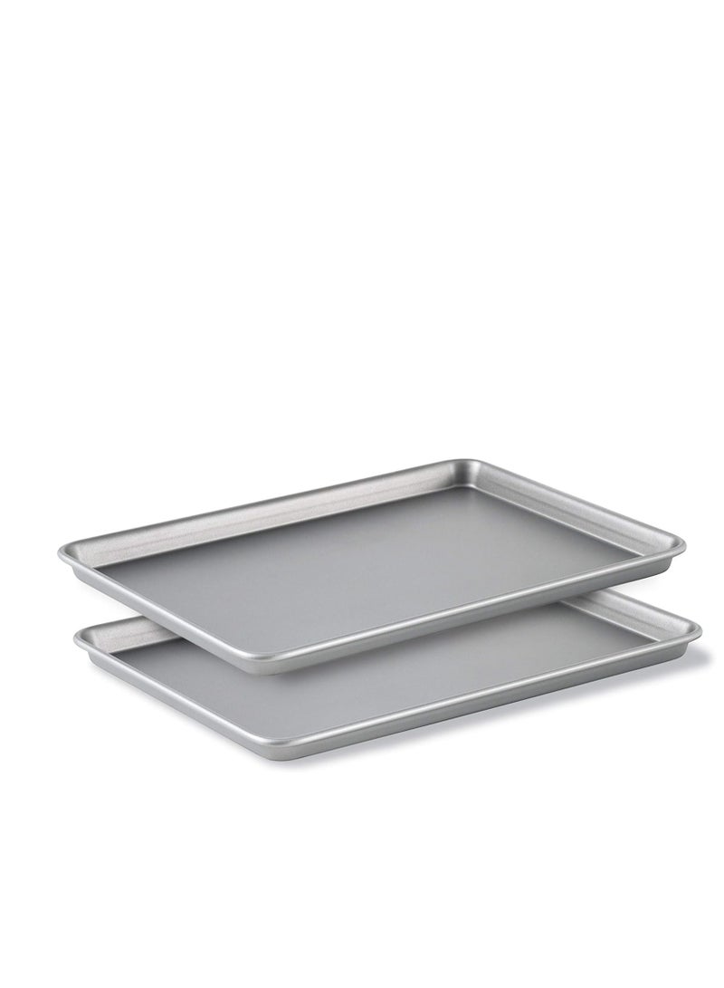 Calphalon Calphalon Premium Nonstick Baking Pans Set of 2, 12 x 17 inch, Silverware, Heavy Gauge Steel Core - Image 1