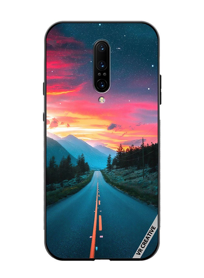 VR CREATIVE غطاء حماية لهاتف OnePlus 7 Pro بتصميم طبيعي متعدد الألوان - Image 1