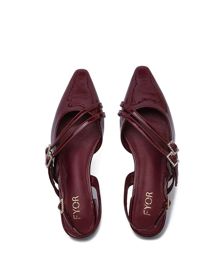 Fyor  Stylish Multi-Strap Glossy Slingback CD 008 for Women | Best Price UAE