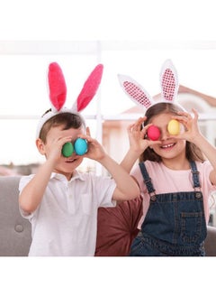 HOXIEYA Cute Bunny Ear Headbands Rabbits Headbands Holiday Party Gift Party Decoration Supplies Hair Hoop For Women Girls Headwear For Cosplay Hair Accessory (Rose)  - Image 2