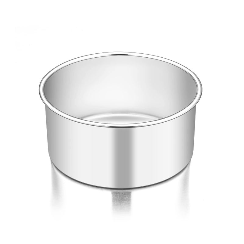 TeamFar TeamFar 6 Inch Cake Pan Stainless Steel Round Deep Baking Cake Pan for Wedding Birthday Party NonToxic  Heavy Duty Deep Wall  Straight Side Mirror Finish  Dishwasher Safe
