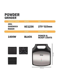 DSP Dsp 3 in 1 Large Size Electric Waffle Cake Maker Machine Nut Breakfast Cake Maker Multifunctional Baking Machine  - Image 3