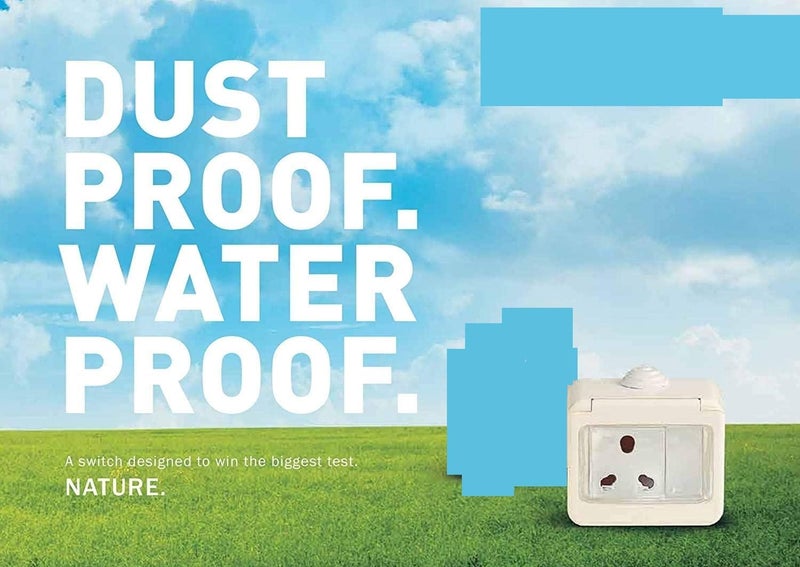 ORIGINAL MART Water Proof Plastic Box with Switch and Socket gaurd Use in roof top Water Proof 3 Module Plastic Gang Box LightingGardenLightingHomeResidential Parking to Protect Shock - Image 5