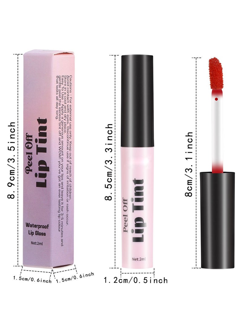 Waterproof Matte Peel-Off Lip Tint Long-Lasting Lip Gloss for Women and Girls