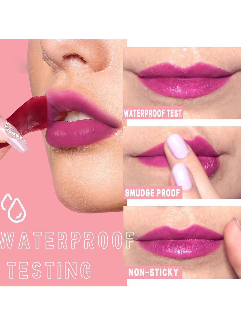 Waterproof Matte Peel-Off Lip Tint Long-Lasting Lip Gloss for Women and Girls