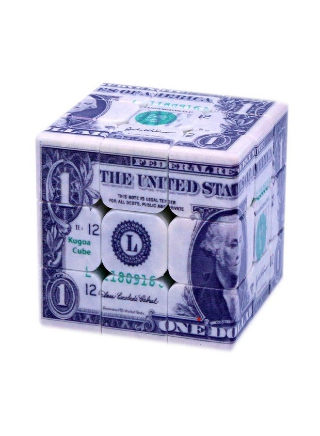 Kugoa Speed Cube 3X3 Onedollar Notes/Bill Facade Pattern Magic Cube Puzzleiq Games Puzzles Relief Effect Teens Adult Toys5.6Cm/2.2 - Image 1