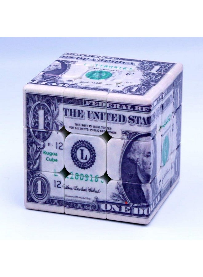 Kugoa Speed Cube 3X3 Onedollar Notes/Bill Facade Pattern Magic Cube Puzzleiq Games Puzzles Relief Effect Teens Adult Toys5.6Cm/2.2 - Image 3