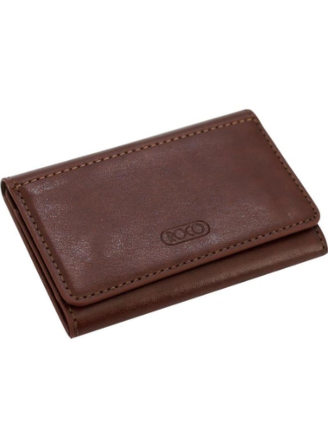 ROCO Casual Tri-fold Wallet with Mag Safe PU Material Brown - Image 3