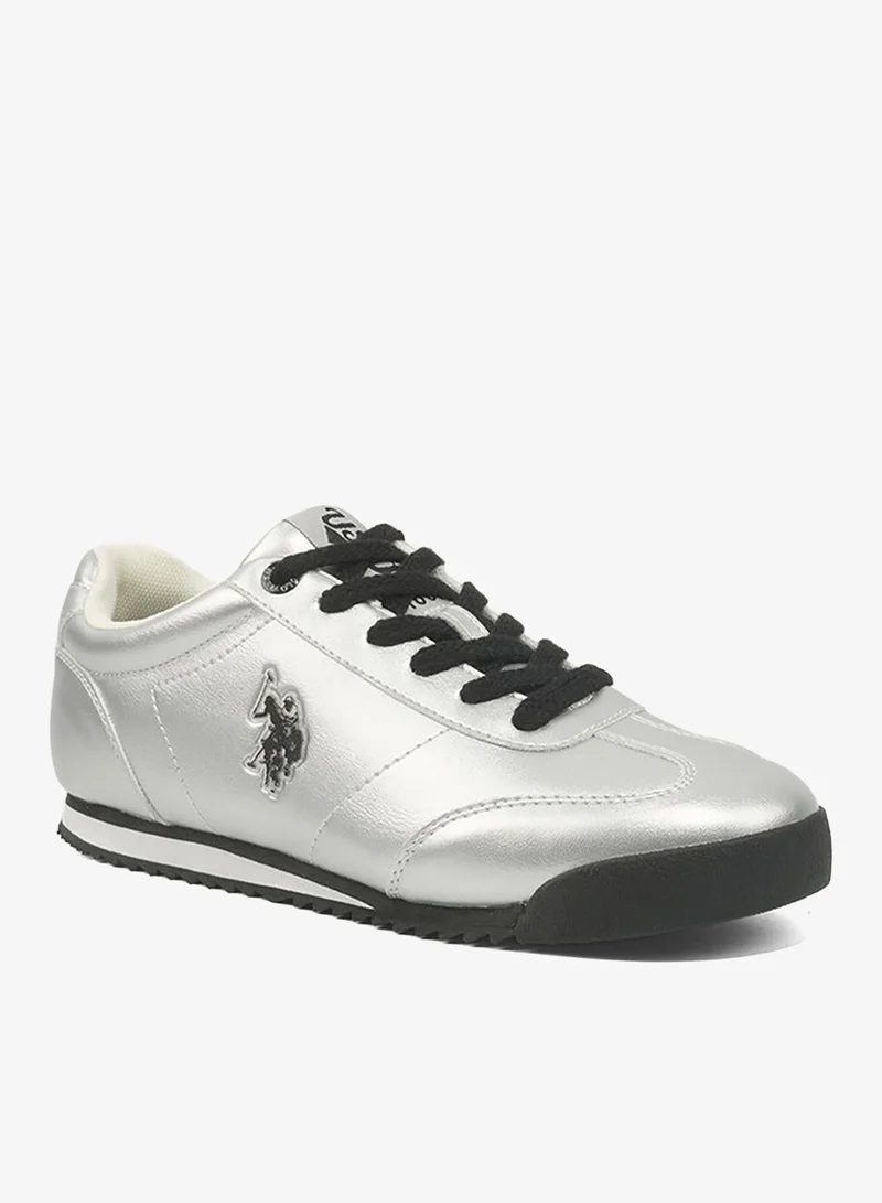 U.S. Polo Assn. Camp Women's Comfortable Stylish Casual Everyday Shoes - Silver