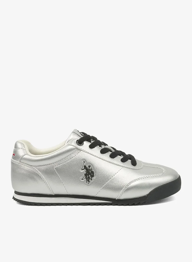 U.S. Polo Assn. U.S. Polo Assn. Camp Women's Comfortable Stylish Casual Everyday Shoes - Silver