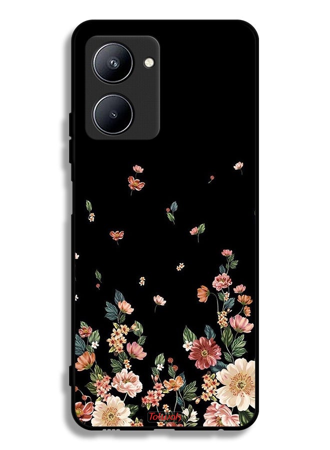 Tolwak Realme C33 Protective Case Cover Small Flowers In Bottom - Image 2