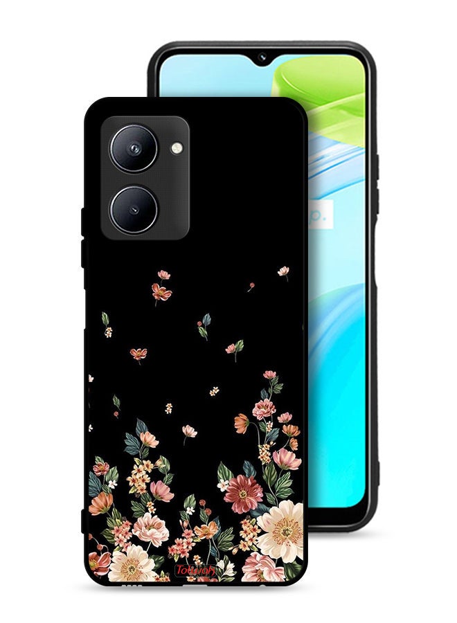 Tolwak Realme C33 Protective Case Cover Small Flowers In Bottom - Image 1