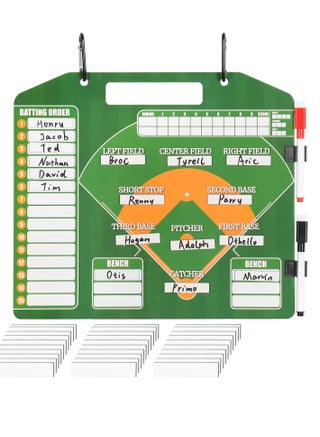 Magnetic Baseball Coach Clipboard Magnetic Baseball Lineup Board for Dugout Premium Tactical with 30 Baseball Lineup Cards and Marker Boards Dugout Display Softball Coaching Accessories Green - pzsku/Z8FE9824C6E5E30141D93Z/45/_/1718612418/53d780e8-254c-46e1-b933-deb83b3124ca