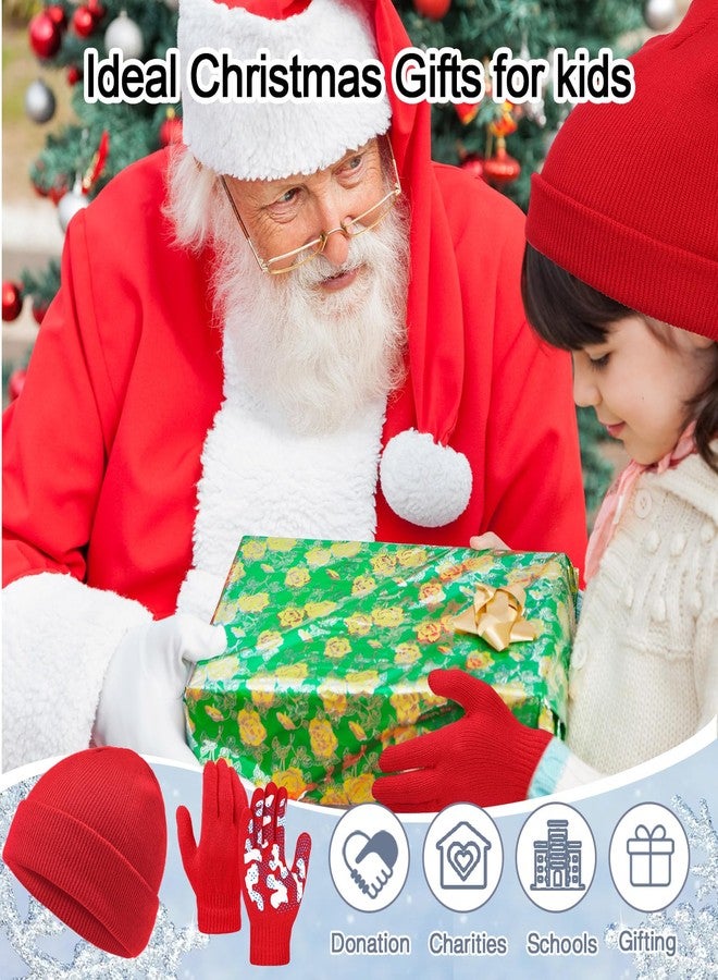 جاجيلي مجموعة جاغلي المكونة من 12 قطعة من قبعات وقفازات الشتاء للأطفال، قبعات صوفية دافئة مانعة للانزلاق، مناسبة للأولاد والبنات من سن 5 إلى 10 سنوات (6 ألوان زاهية). - Image 5