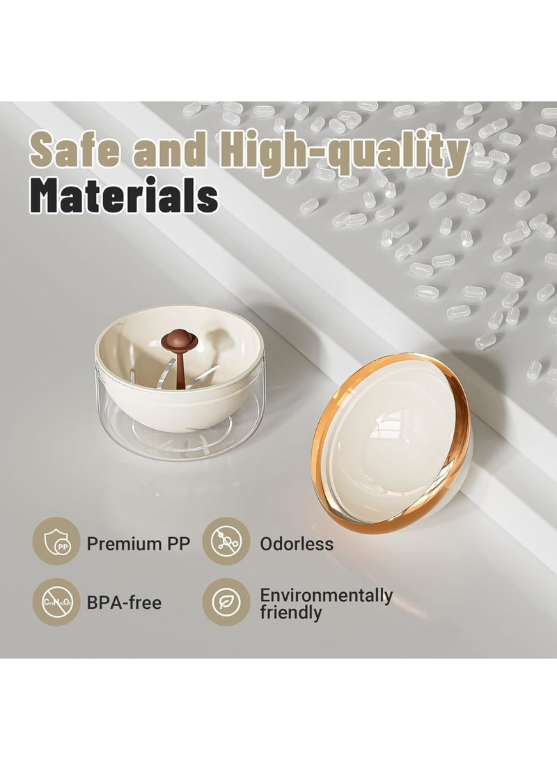 Luckam Denture Case Retainer Cleaner Case, Portable Retainer Case for Travel, Denture Bath Case with Strainer Basket, Denture Cups for Soaking Dentures, Clear Braces, Mouth Guard & Retainers - White - Image 4