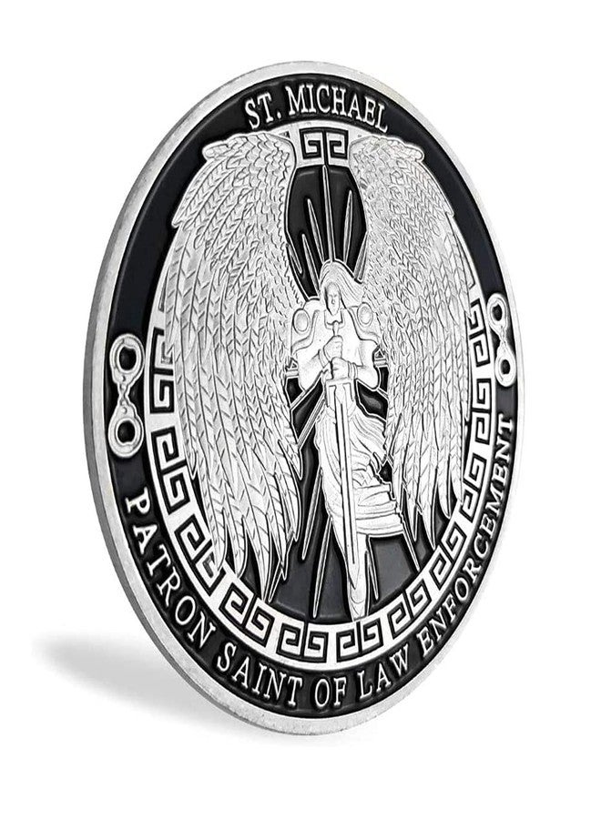 Glamtune The Archangel Michael Challenge Coin Police Military Hero's Coin (Single Coin) - Image 1