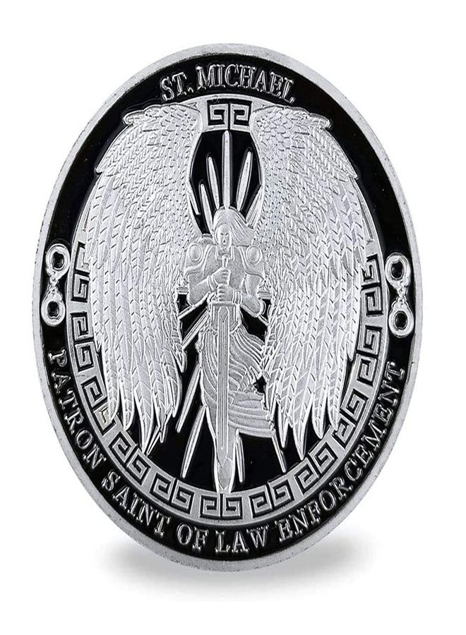 Glamtune The Archangel Michael Challenge Coin Police Military Hero's Coin (Single Coin) - Image 3