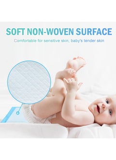 Timoo 100 Pcs Disposable Changing Pad Leak-Proof Underpad Bed Table Protector Mat, Soft Non-Woven Fabric, 17 Inches X 13 Inches  - Image 4
