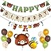 Pirese Teddy Bear Birthday Decorations Beary First Party Supplies for Boys or Girls Cute Garland and Bear Theme Decor for 1st Birthday Baby Shower and Kids Party with Balloons - Image 3