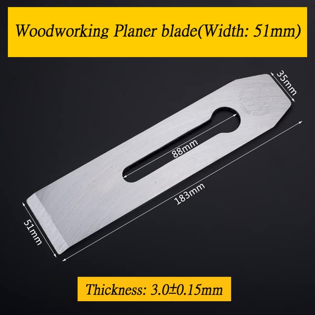 TorSor 2 Pack Bench Hand Plane 2-Inch Blade Replacement Woodwork Planer Cutter 51MM Wide Iron Blades Steel Carpentry Edge Trimming Saw for No.4 No.5 Woodworking Tool - Image 2