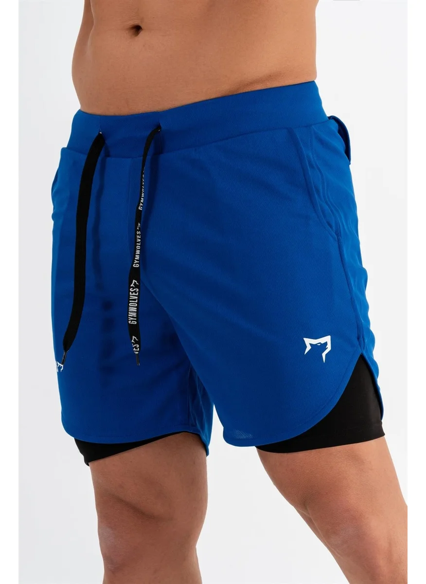 Gymwolves Men's Sports Shorts Double Layer | Saks | Comfortable Series |