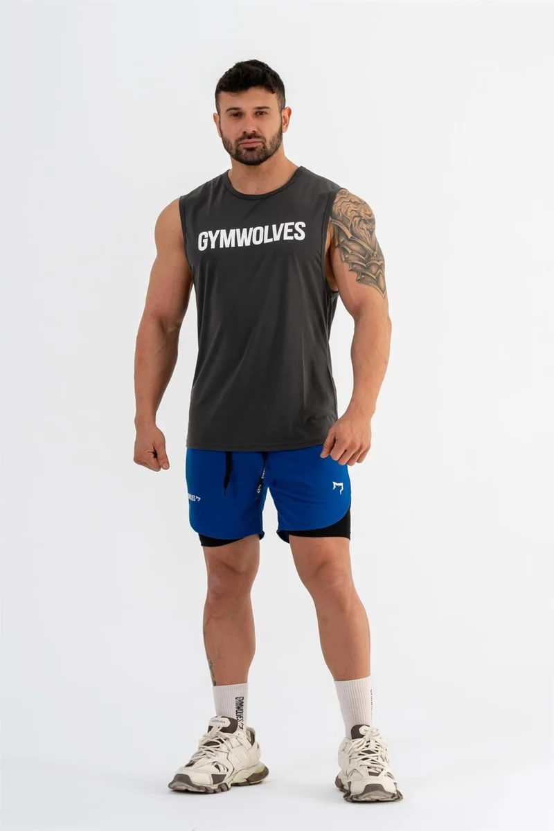 Gymwolves Men's Sports Shorts Double Layer | Saks | Comfortable Series |