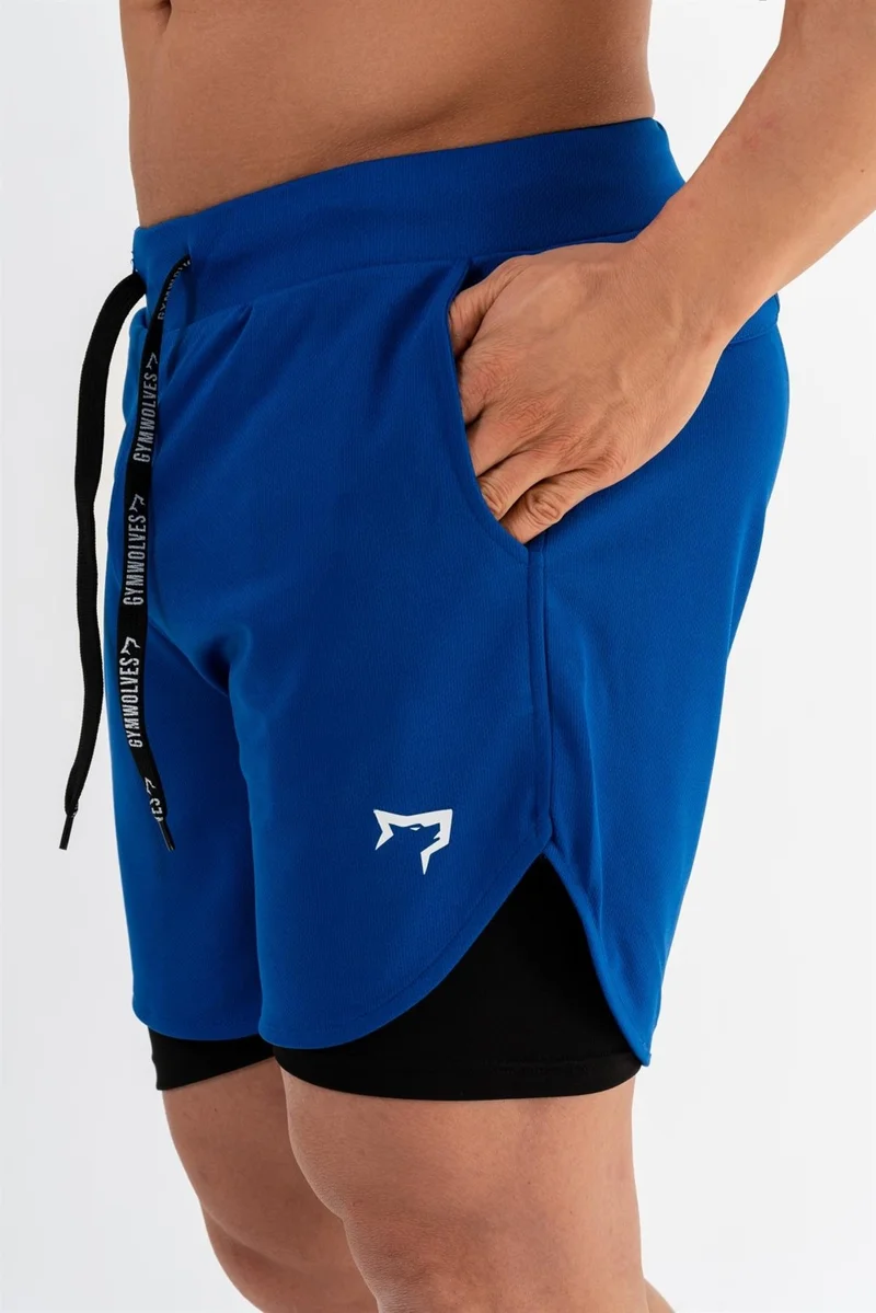 Gymwolves Men's Sports Shorts Double Layer | Saks | Comfortable Series |