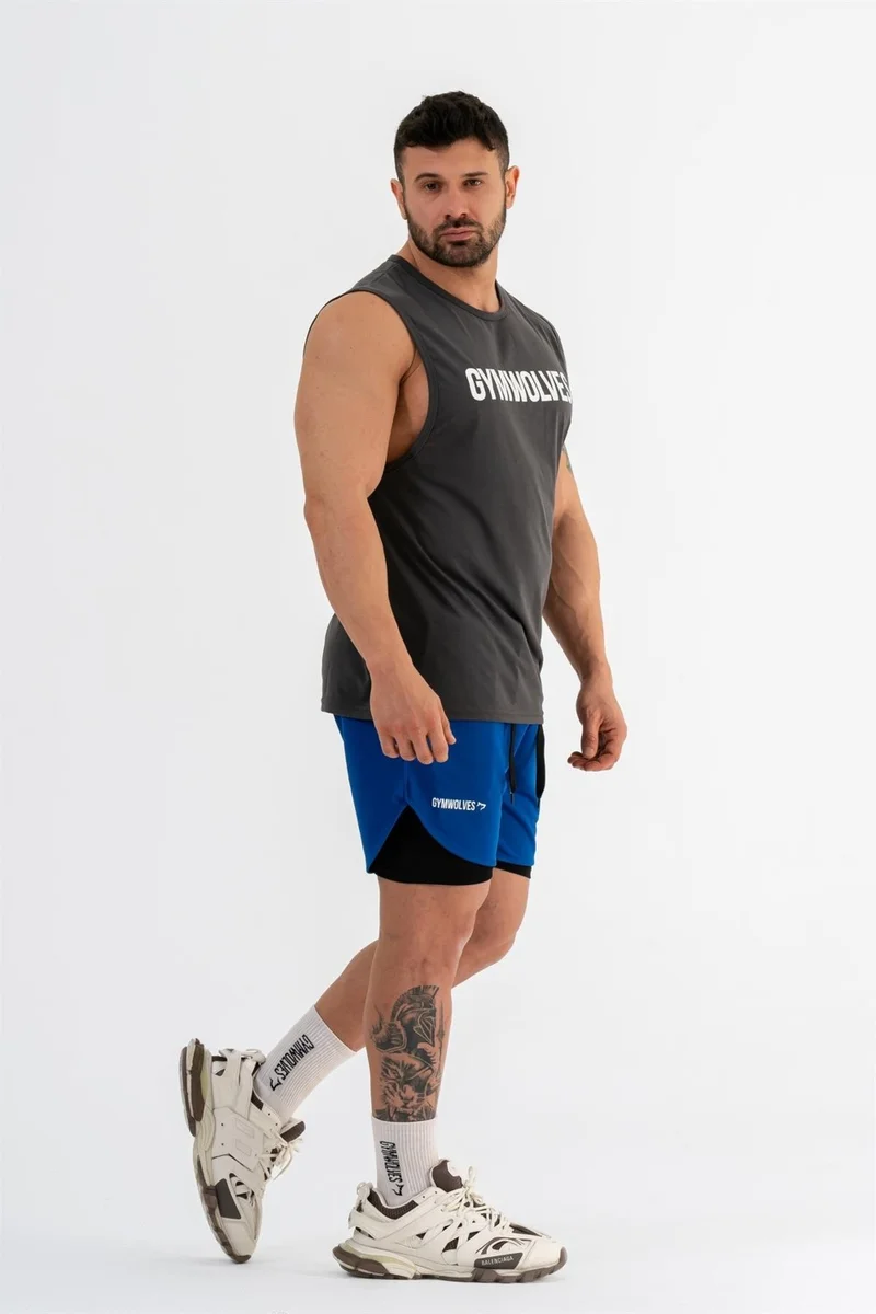 Gymwolves Men's Sports Shorts Double Layer | Saks | Comfortable Series |