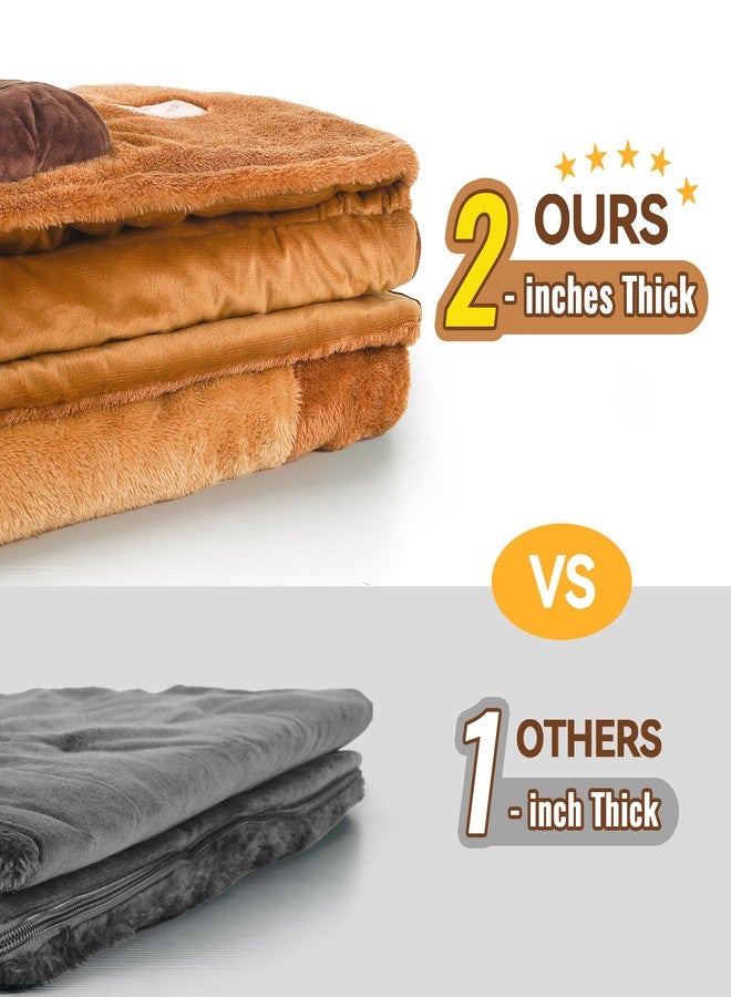 iPlay, iLearn Kid Sleeping Bag, Plush Capybara Slumber Bag, Toddler Girl Boy Nap Mat, 2 In 1 Brown Animal Pillow, Happy Travel Sleepover Daycare Preschool Birthday Gift for Age 3 4 5 6 7 8 10 12 Child - Image 3