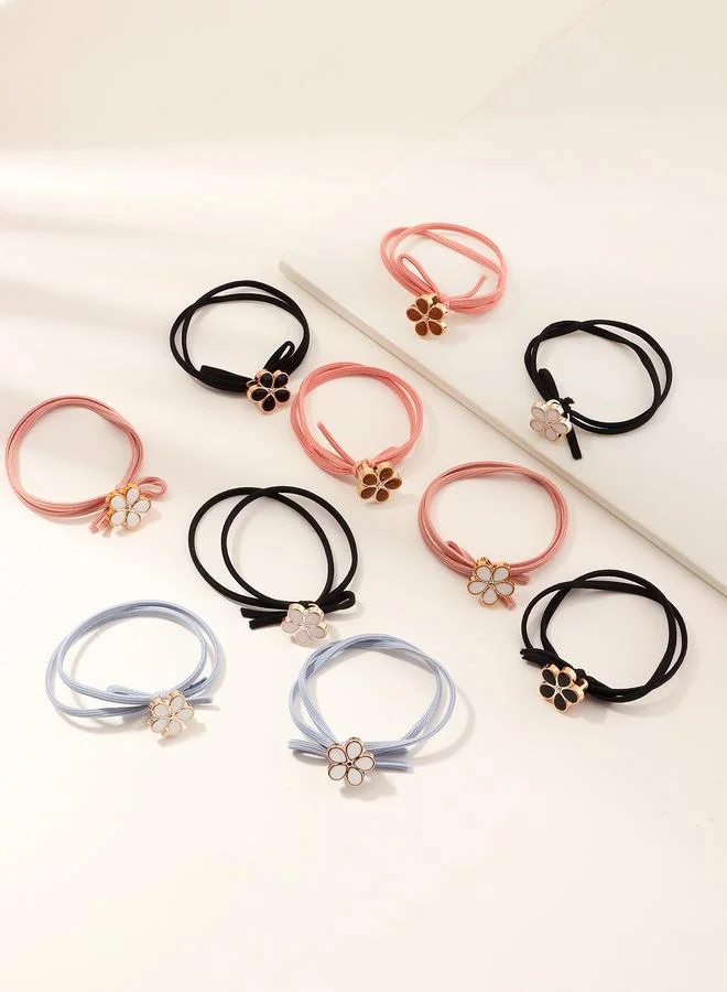 Take Two Set of 10 - Flower Hair Ties