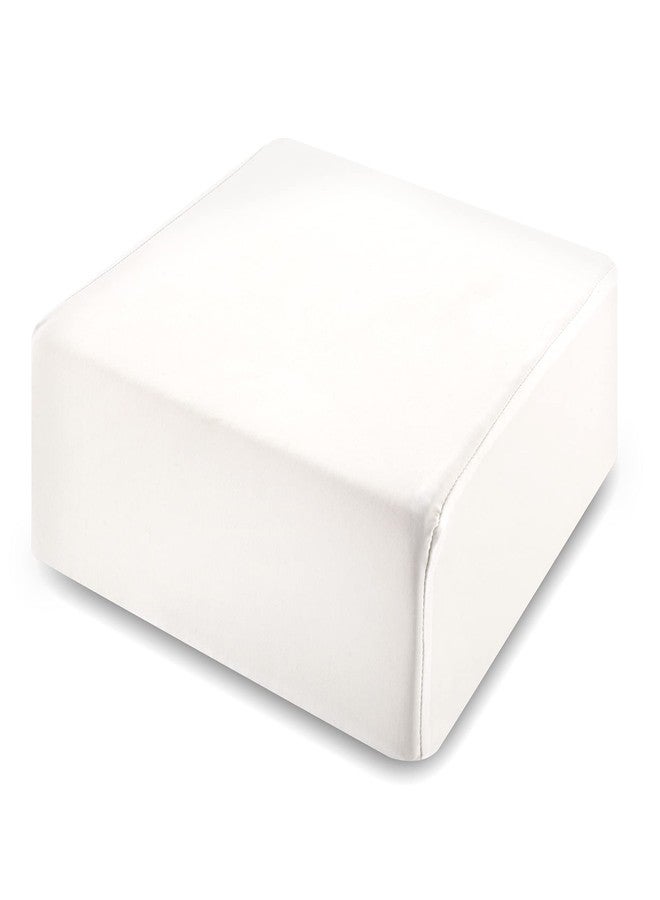 TOPPURE Cube Memory Foam Pillow (14"x14"x5“ Large Cube), Side Sleeper Pillows, Cervical Neck Pillow for Travel, Soft but Spportive Bed Pillow for Neck and Shouder Pain Relief, White - Image 1
