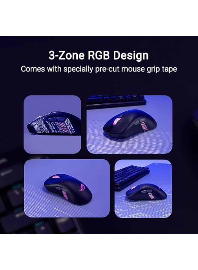 ASUS ROG Keris II Origin Wireless Gaming Mouse – Right-Handed Ergonomic, 65g, Tri-Mode Connectivity, 42K DPI, up to 127Hr Battery, Web-Based Configuration, PC/Mac Support - Black - Image 3