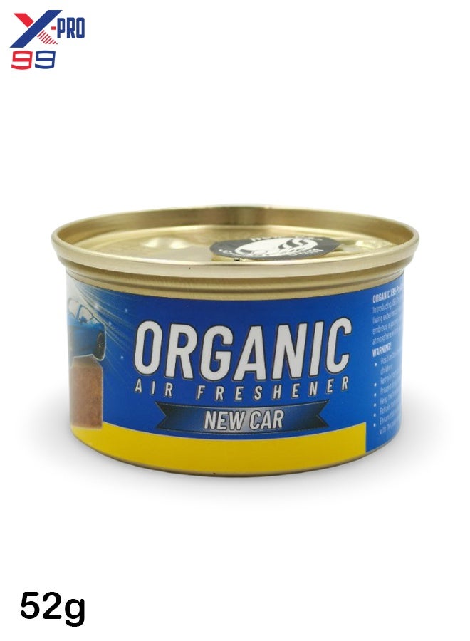 X99-Pro Organic Air Freshener Can, 'New Car' Scent, 52g, Long-Life, Versatile for Car Dashboard/Cup Holder, Home, Office & Closets - Purifies & Freshens Air. - Image 1