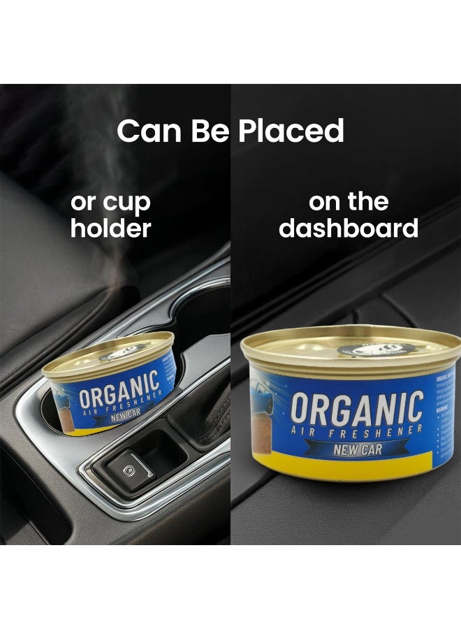 X99-Pro Organic Air Freshener Can, 'New Car' Scent, 52g, Long-Life, Versatile for Car Dashboard/Cup Holder, Home, Office & Closets - Purifies & Freshens Air. - Image 3