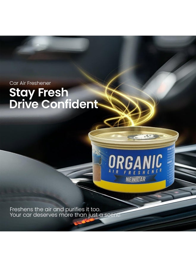 X99-Pro Organic Air Freshener Can, 'New Car' Scent, 52g, Long-Life, Versatile for Car Dashboard/Cup Holder, Home, Office & Closets - Purifies & Freshens Air. - Image 2