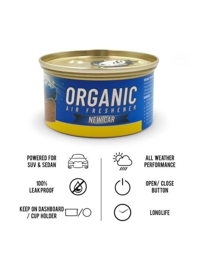 X99-Pro Organic Air Freshener Can, 'New Car' Scent, 52g, Long-Life, Versatile for Car Dashboard/Cup Holder, Home, Office & Closets - Purifies & Freshens Air. - Image 4