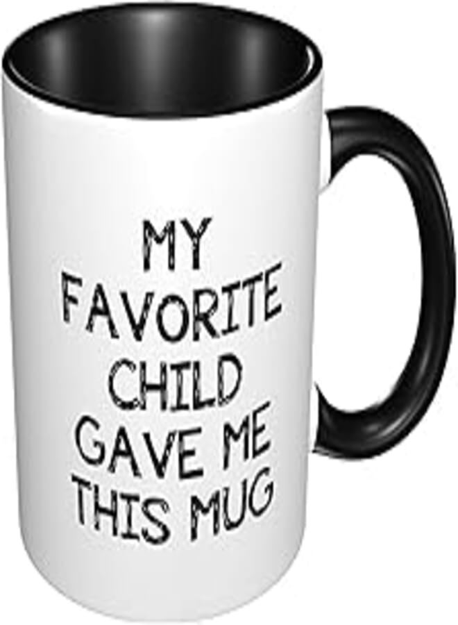 Gocerktr My Favorite Child Gave Me This Mug Funny Coffee Mug Father's Day Mother's Day Birthday Gifts - Presents For Mom From Husband Son Daughter - 11 oz Novelty Idea Coffee Tea Cup