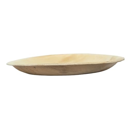 Clazkit 25 Pack Areca Round Palm Leaf Plate | Like Wooden Bamboo | Eco Friendly, Biodegradable, Use and Throw Small Dona | for Serving Pasta, Soup & Snacks | Birthday, Wedding & Party (6 Inch) - Image 5