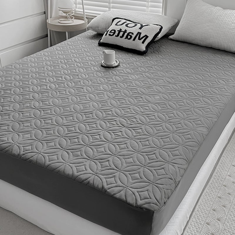 FELTYBED Queen Size 60x80 Waterproof Mattress Protector Soft Bed Grey Mattress Cover Queen Breathable Mattress Pad Cover with Deep Pocket 6 15 Noiseless Washable