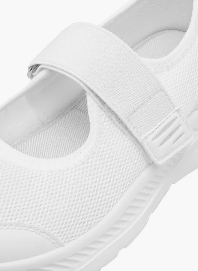Dash Girls Textured Mary Jane School Shoes with Hook and Loop Closure
