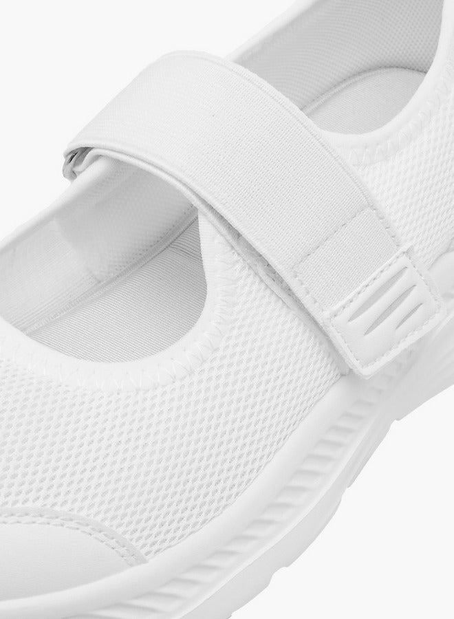 Dash Girls Textured Mary Jane School Shoes with Hook and Loop Closure  - Image 4