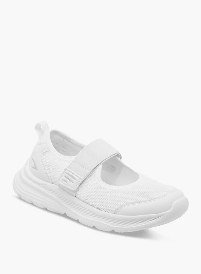 Dash Girls Textured Mary Jane School Shoes with Hook and Loop Closure
