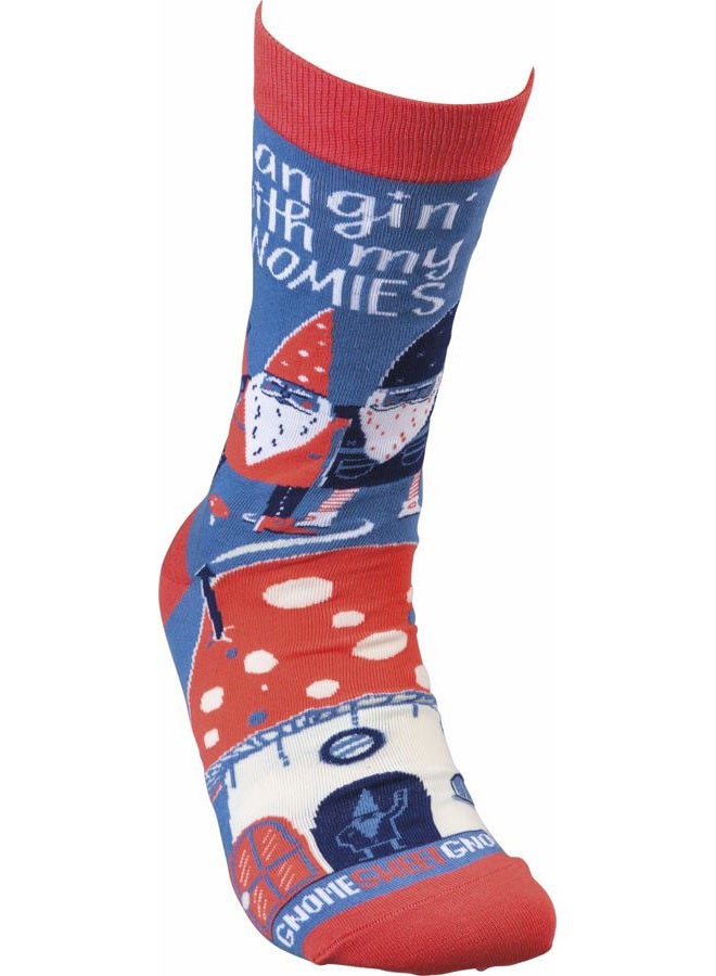 Primitives by Kathy LOL Made You Smile Gift Socks, Blue Orang White - Image 2