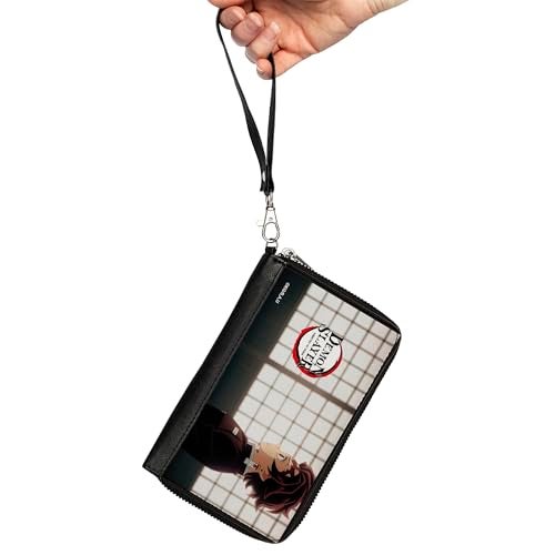 Buckle Down BuckleDown Aniplex Wallet Zip Around Demon Slayer Tanjiro Kamado Profile Pose and Title Logo Vegan Leather - Image 3