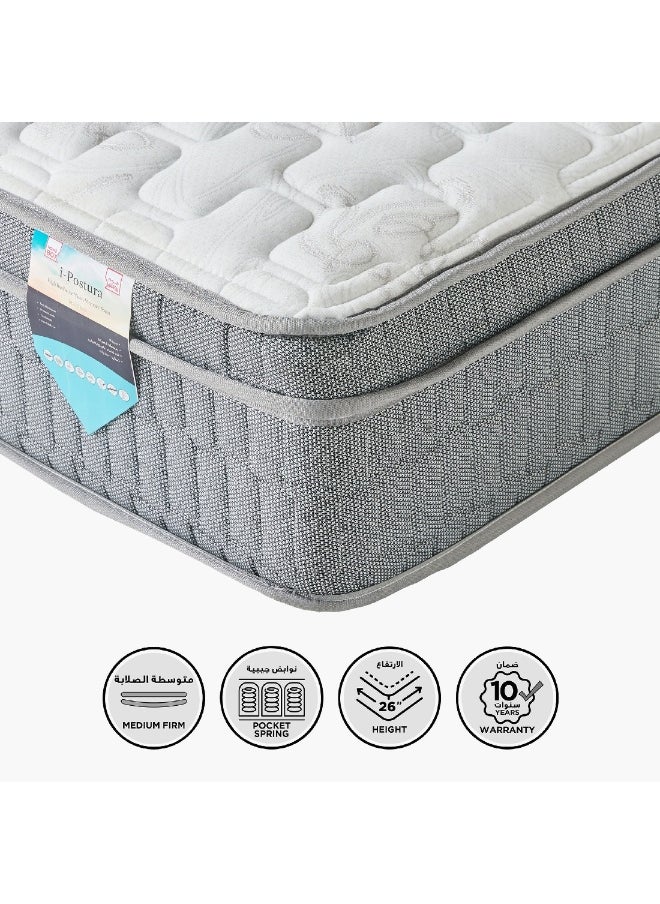Home Box iPostura Queen High Resilience Visco Memory Foam Pocket Spring Mattress 200 x 26 x 160 cm  - Image 3